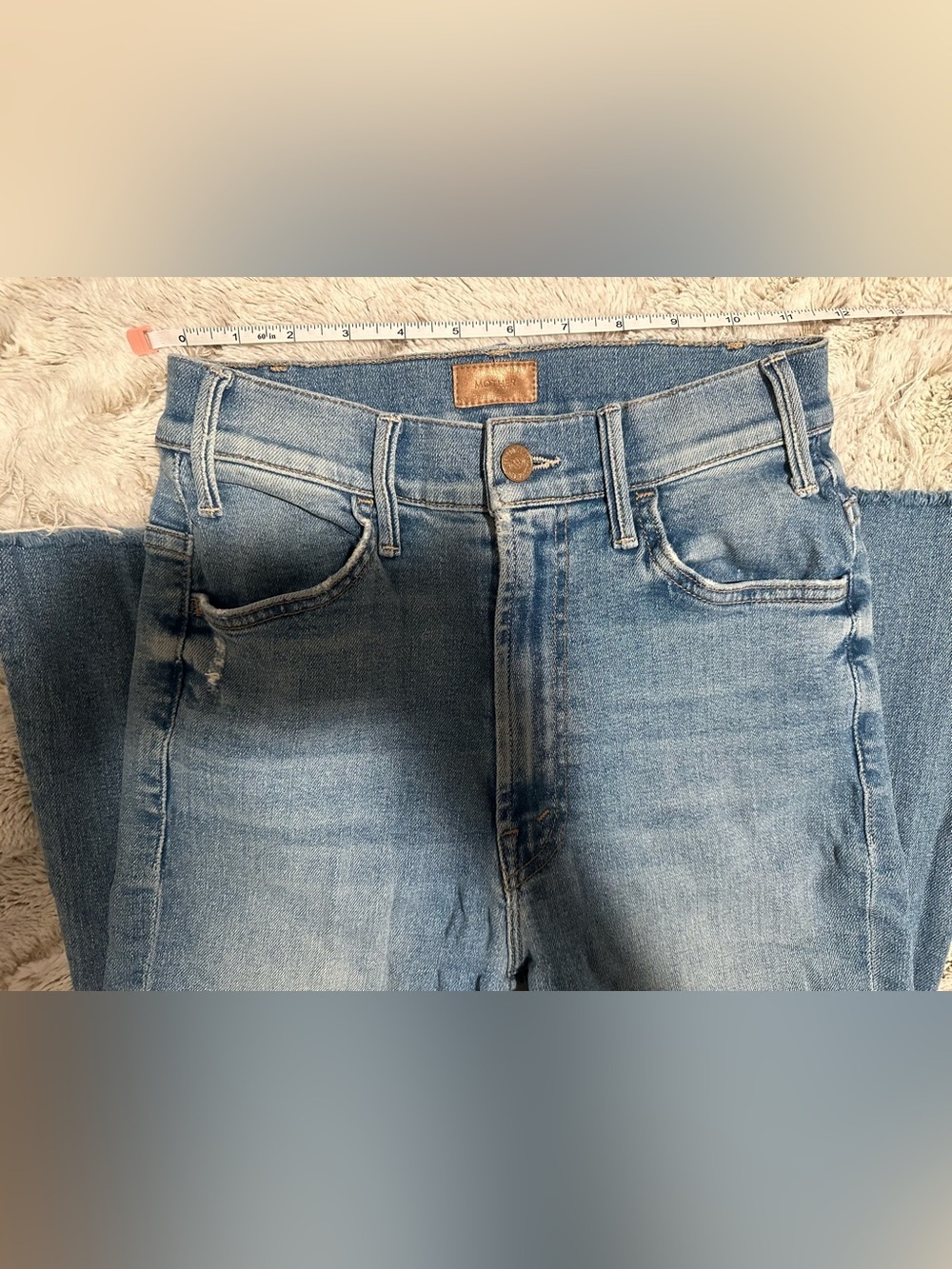 MOTHER The Hustler Ankle Fray Thrilling Shots Distressed Raw Hem Jeans - Picture 4 of 16